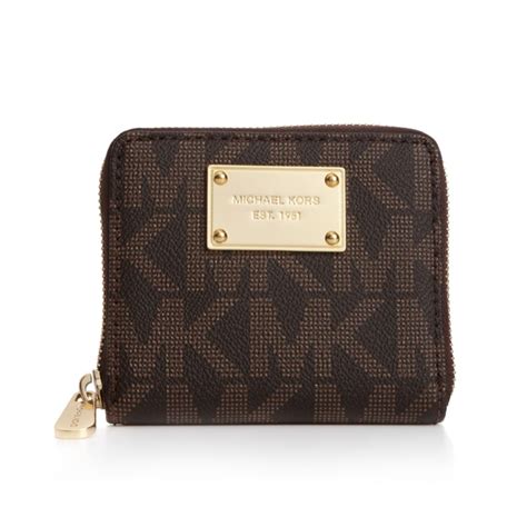 michael kors brown mini wallet|mk wallet brown.